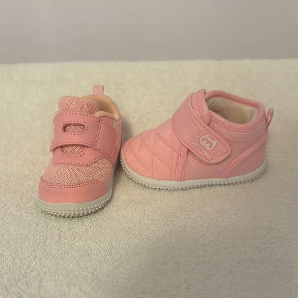 Munchkin Pink Baby Walker Shoes with Velcro Straps